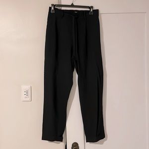 Vince Cropped Black Draw String Slacks. High Waisted. Sz Small.